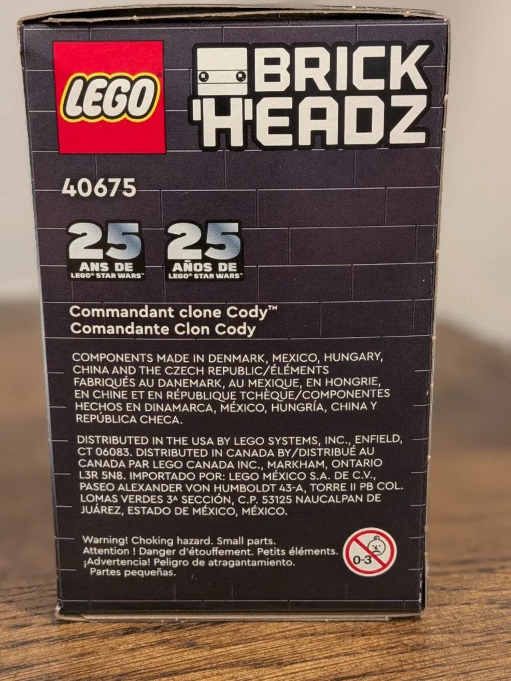 LEGO 40675 Commander Cody BrickHeadz - New in Box, Sealed